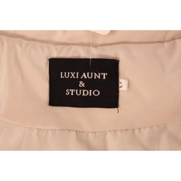 Luxi Aunt & Studio Beige Puffer Vest‎ Size Large - Picture 5 of 10